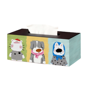卡通可爱皮革纸巾盒收纳多功能家用轻奢创意高档质感客厅卧室茶几