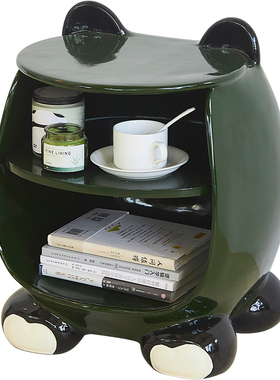 床头柜创意小熊边几置物架储物柜