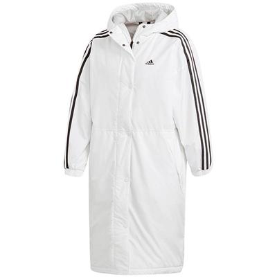 Adidas/阿迪达斯正品女子连帽长款户外运动隔层棉服 GF0026