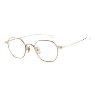 999.9眼镜框日本手作金属钛架圆形全框复古镜架男女可配镜 S-626T