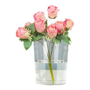 醒花桶手提家用亚克力大号鲜花深水培花插花花筒透明塑料花店专用