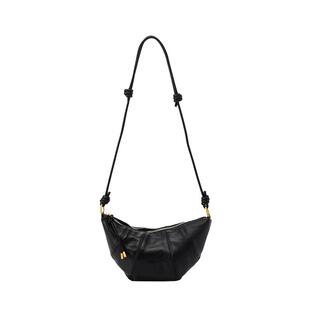 fed植鞣皮头层牛皮大容量女包单肩包斜挎包牛角包女包通勤BFA9428