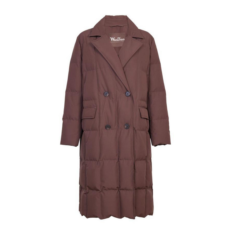婉甸冬季新保暖通勤百搭过膝中长款羽绒服女1244D22SX3