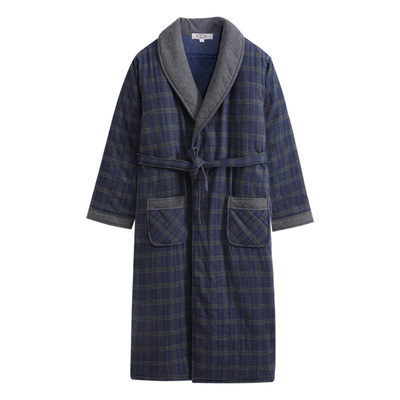 美标秋冬男士夹棉睡衣休闲