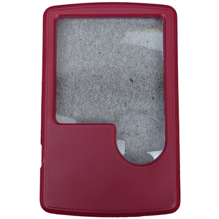 拜斯特卡片放大镜高清看书5倍便携式带2方形led灯老人阅读手持式