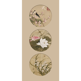 凯贝嘉复古中式花卉改造衣柜门贴画翻新遮丑贴柜子推拉门装饰贴纸