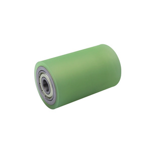 外径30mm聚氨酯双轴承PU优力胶无动力从动胶轮导轮滚轮辊筒耐磨