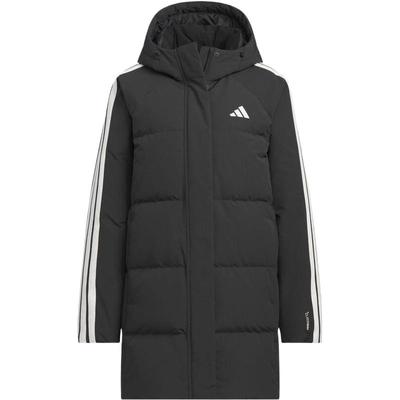 滔搏adidas阿迪达斯女子运动休闲羽绒服中长款连帽保暖外套KC2486