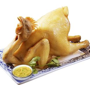 广东白切鸡整只白斩鸡客家特产三黄鸡广州广式真空即食送蘸料调料