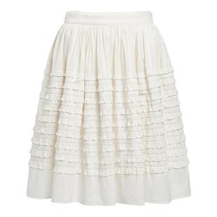 cheap art label 米白色多层蕾丝花边口袋半身裙女2026春夏新款