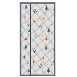 双面粘贴侧开加厚棉门帘