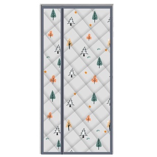 侧开棉门帘冬季保暖防风加厚家用空调隔断帘磁吸挡风保温冬天防寒