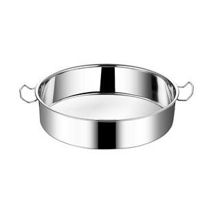 家用凉皮罗罗直边圆形锣锣双耳糕盘千层糕平底年糕肠粉盘蒸饭盘子