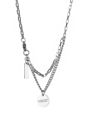 轻奢小众项链钛钢潮牌吊坠