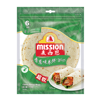 mission麦西恩香葱卷饼方便早餐