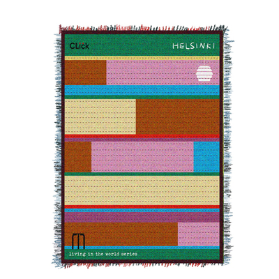 click北欧彩色针织秋冬沙发毯