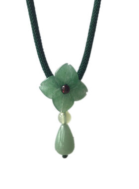 纯然东陵古风玉石吊坠森系项链