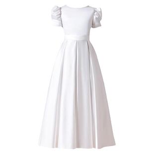 女童白色小礼服公主裙女童高端管乐团音乐会钢琴演出服晚礼服裙