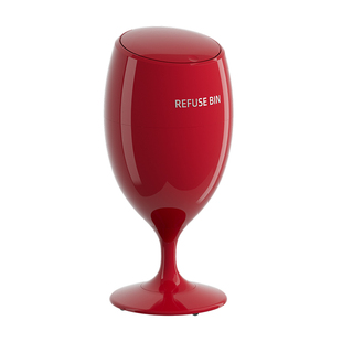 2026新款厨房垃圾桶家用按压式轻奢带盖大容量客厅酒杯型纸篓带轮