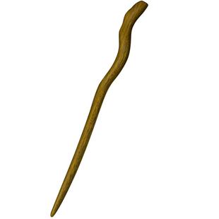 追师绿檀木发簪古风汉服新中式木簪子加长发簪日常通勤国风旗袍