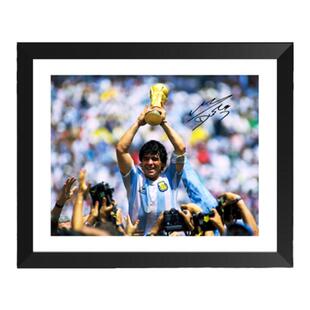 阿根廷队马拉多纳世界杯捧杯相框照片墙酒吧装饰足球球迷礼品摆件