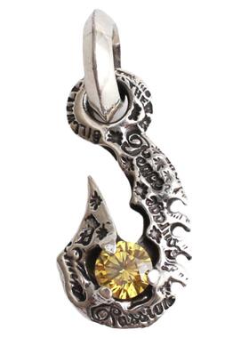 老银匠手工制作镶宝石吊坠项链