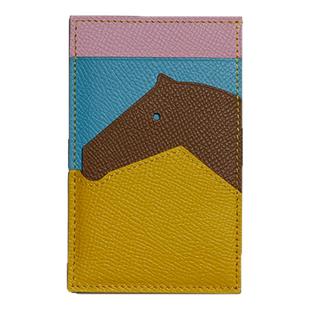 纯手工缝制进口羊皮拼鳄鱼皮TOUCH欧美轻奢高级感零钱卡包名片夹