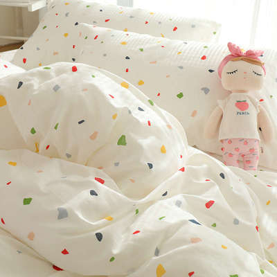 南法双层纱布纯棉被套单件双单人180x200被罩全棉四季通用200x230