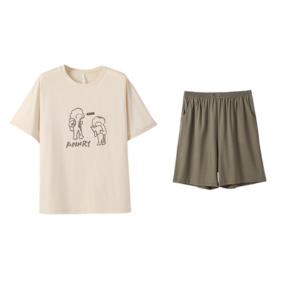 安之伴纯棉夏季新款家居服套装