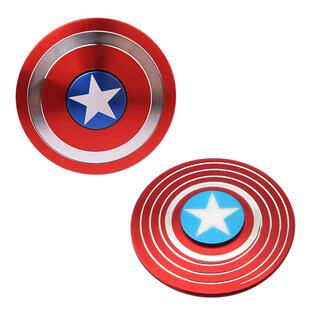 美国队长指尖陀螺玩具儿童解压神器指间旋转金属手指陀螺小学生