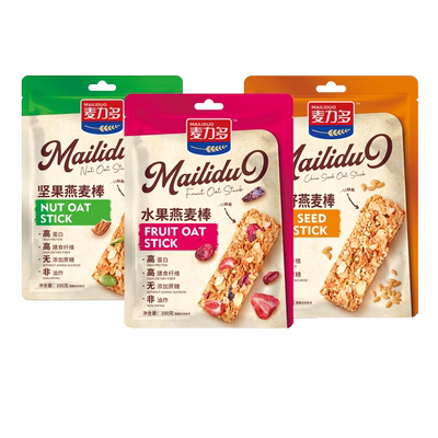高蛋白燕麦谷物棒无糖非油炸