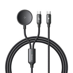 麦多多适用三星手表Galaxy Watch4/5/6磁吸无线充电器2.5W充电线60W手机S23快充二合一平板ipad笔记本macbook