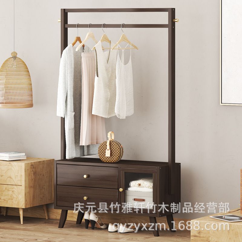 挂衣架落地卧室衣帽架简易衣服客厅衣柜收纳架子室内床头柜晾衣架