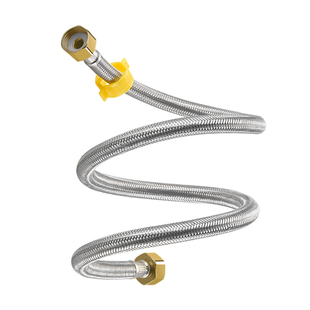 铜帽304不锈钢金属编织冷热进水软管水管马桶热水器高压连接管4分