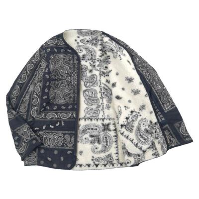 羊羔绒腰果花太极内胆夹克