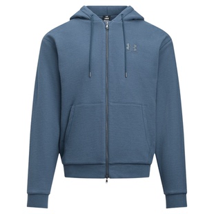 安德玛官方UA  男子运动休闲健身针织华夫格连帽外套6007058