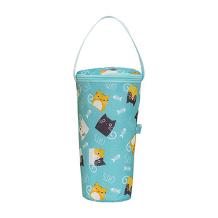 咖啡奶茶杯套带提手便携防烫保冷保温水杯套加厚带吸管口通用学生