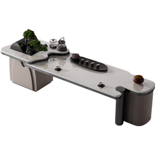 Mobeier 卡里冰玉天然大理石泡茶桌大平层设计师轻奢现代简约茶台