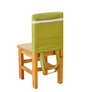 定制纯色幼儿园提手椅套椅背套手提袋款小椅子套口袋加宽加厚亚麻