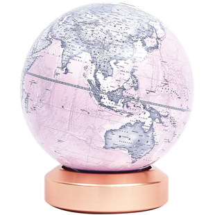 玫瑰金底座宏微地球书房客厅地球仪摆件双语粉色地球轻奢节日礼物