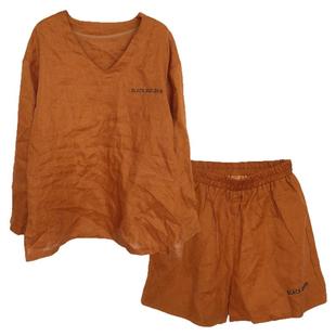 夏天巨好看的套装高端亚麻一整套穿搭洋气减龄显瘦遮肉两件套女装