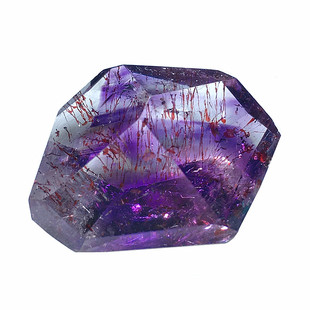 天然超七水晶原石超七紫发随行金草莓晶彼岸花水晶吊坠diy隐山