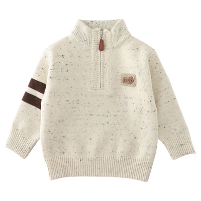 儿童半拉链毛衣秋冬款