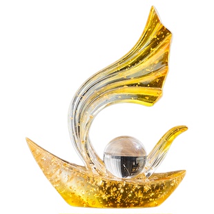 一帆风顺创意帆船摆件2026新款高档简约家居客厅桌面电视柜装饰品