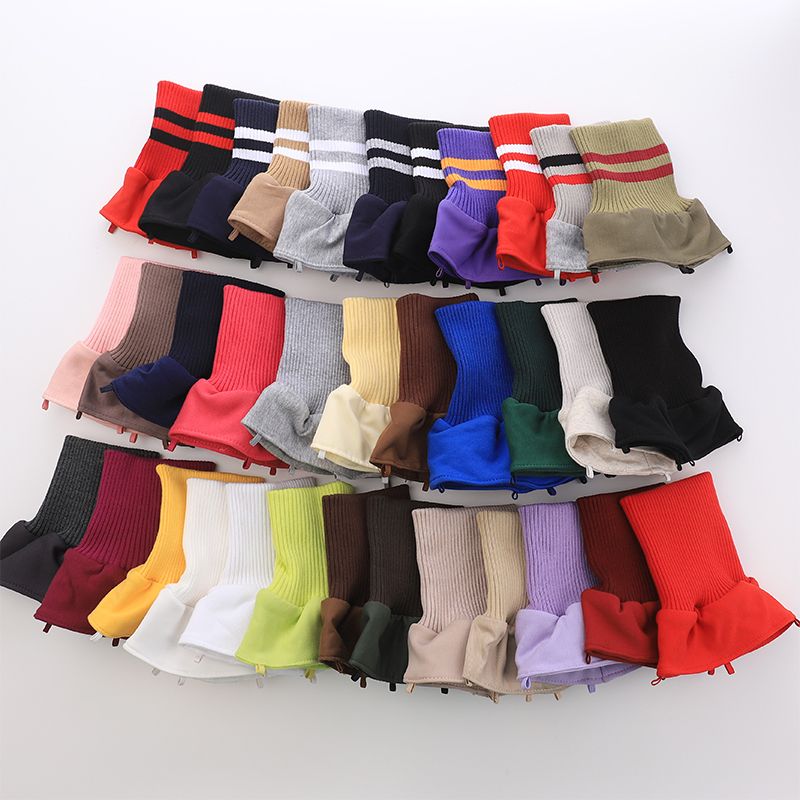 纯棉加厚成品螺纹袖口1对秋冬厚外套加装防风弹力袖口保暖可拆卸