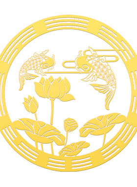 开门见鞋柜荷花鲤鱼贴天官赐福