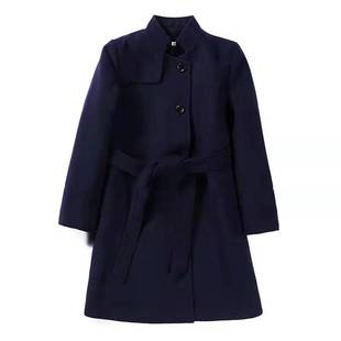 中国移动毛呢大衣工作服女夹棉新款营业厅工装制服营业员冬装外套