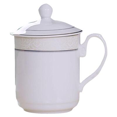 雅诚德陶瓷杯带盖商务泡茶定制