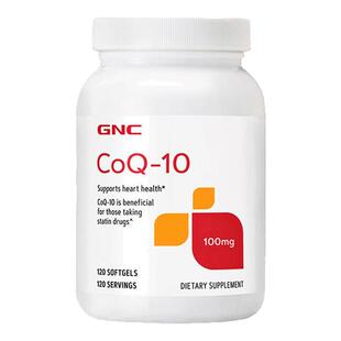 GNC健安喜进口心脑肌保护辅酶Q10软胶囊100mg120粒备孕心脏氧化型