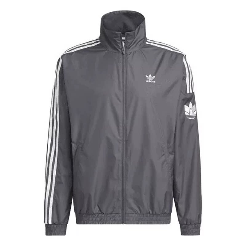 adidas三叶草防晒立领梭织夹克